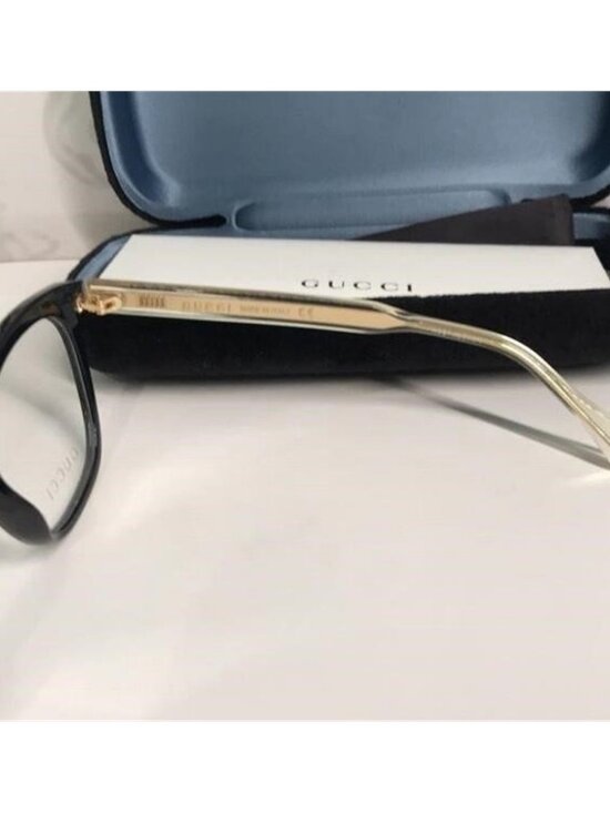 ✨ Luxury New Authentic Gucci GG0566O 001 Black Square Eyeglasses ✨ main image 9